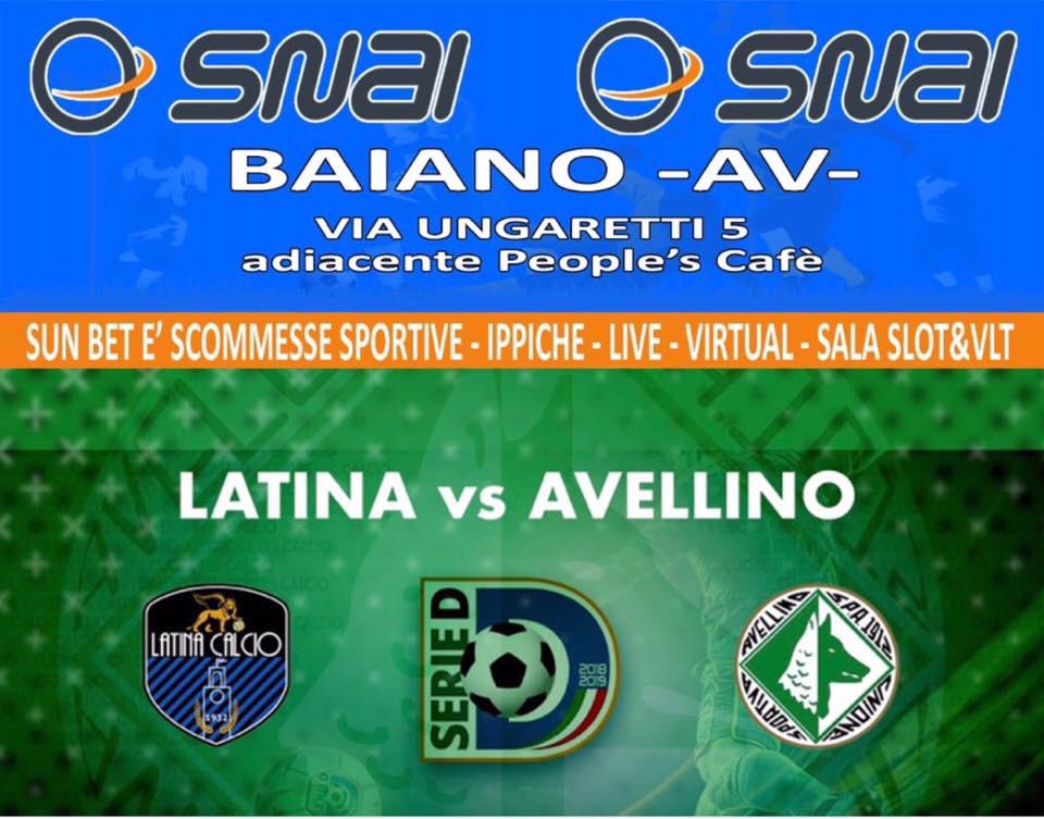 LATINA-AVELLINO. Maxi schermo al Punto Snai di Baiano