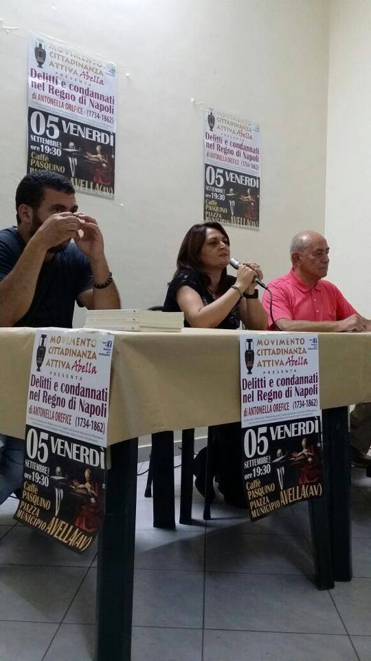 AVELLA. MCA Abella, presentato il libro “Delitti e condannati nel Regno di Napoli”